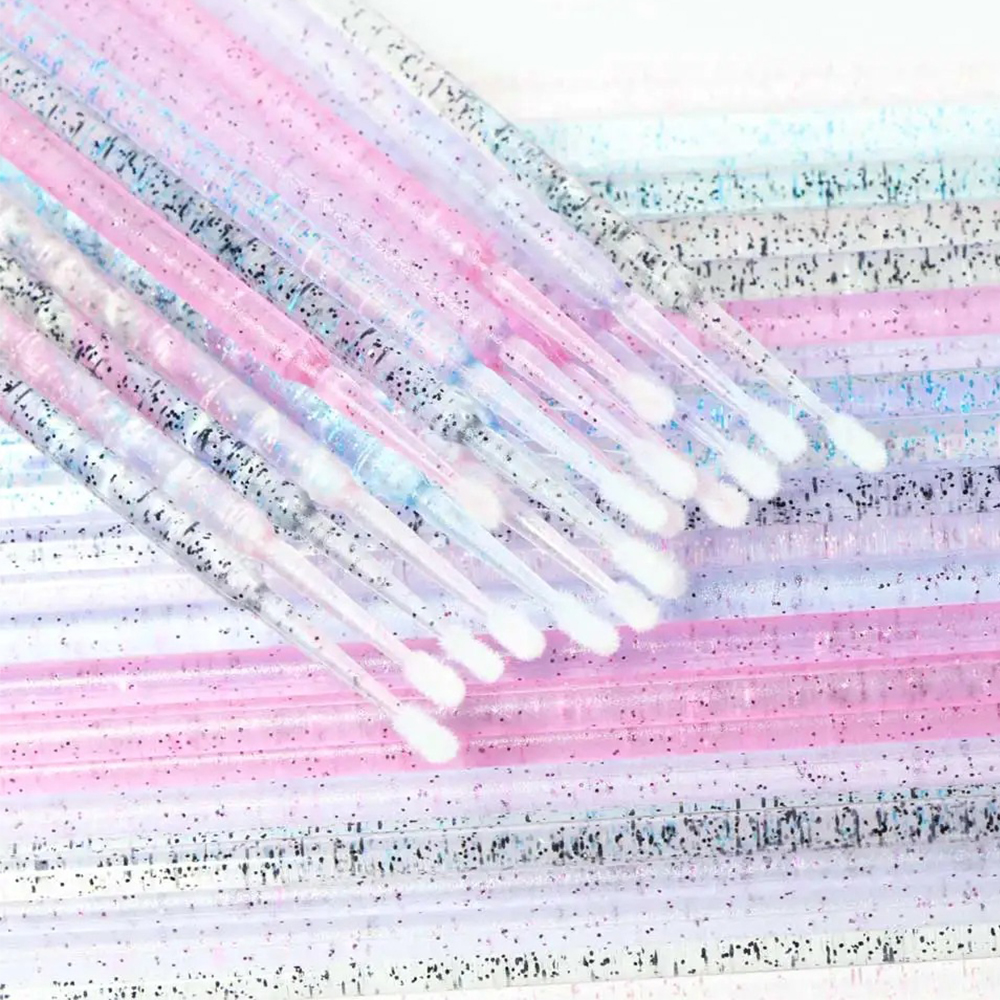 Beauty Makeup Remover - 100pcs Eyelash Cleaning Brushes Micro Cotton