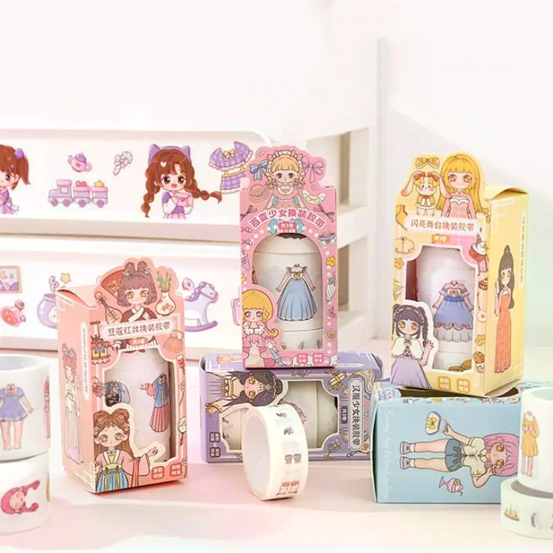Beauty Makeup For Girl - 1Box Cartoon Dress Up Stickers Beautiful