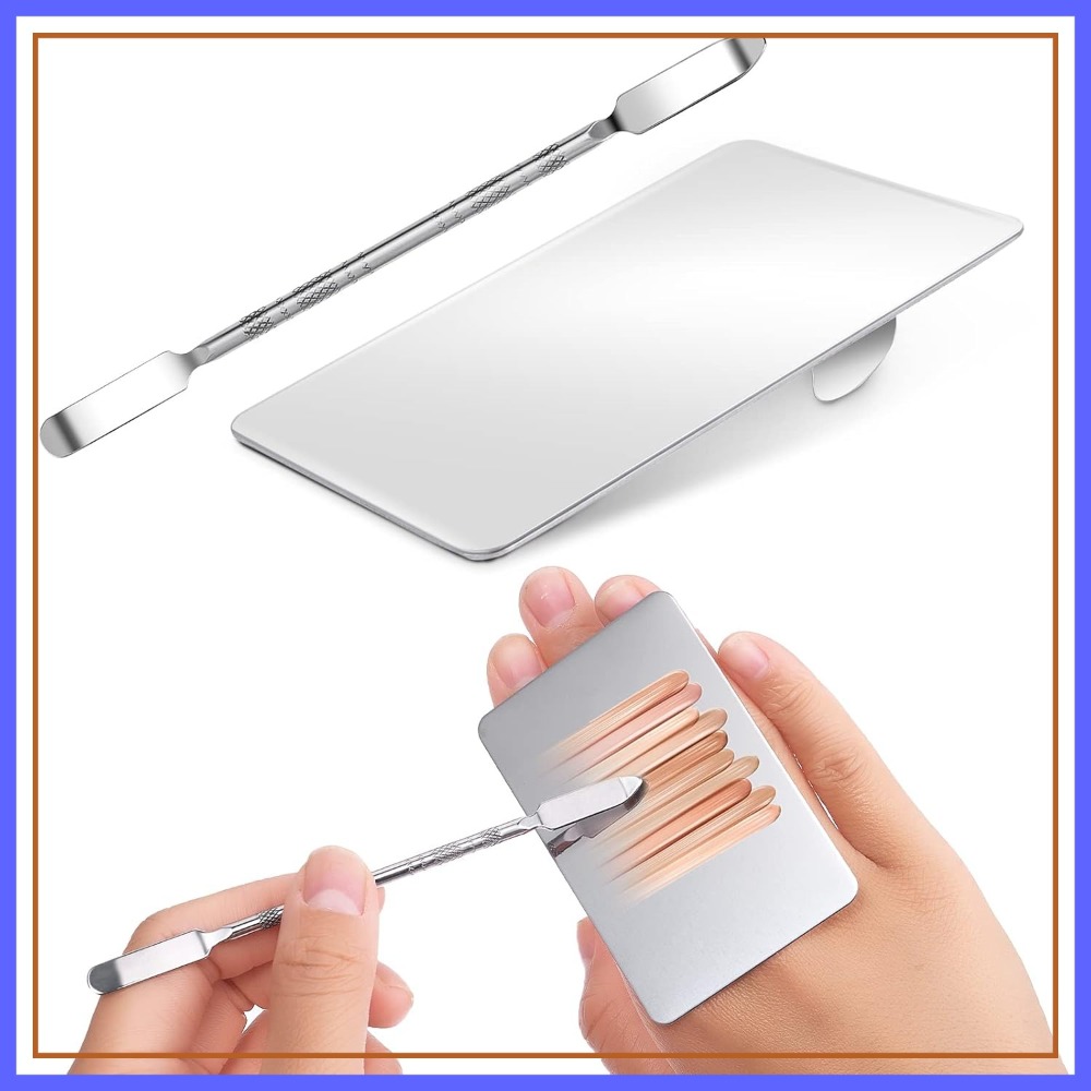 Eyeshadow Palette - Stainless Steel Makeup Mixing Palette with
