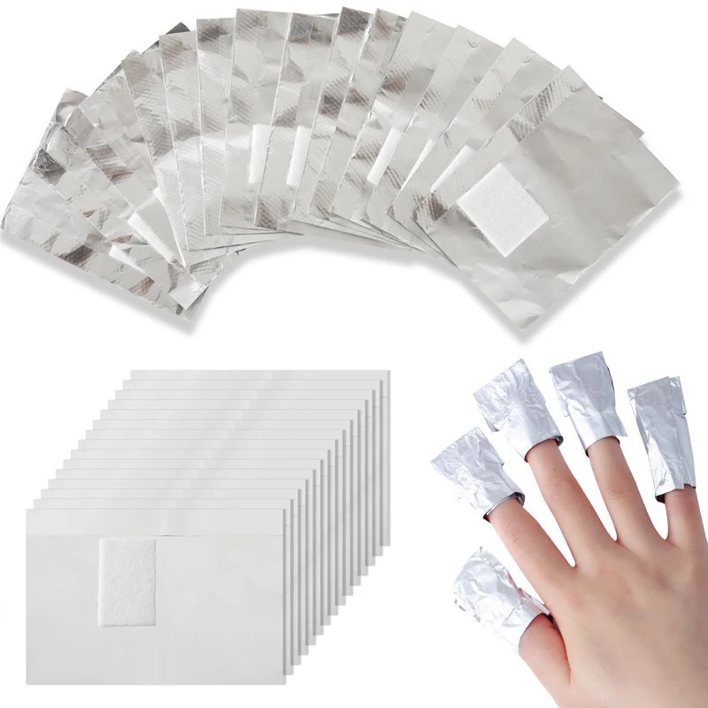 Gel Nail Polish - 100Pcs Bag Aluminium Foil Nail Art