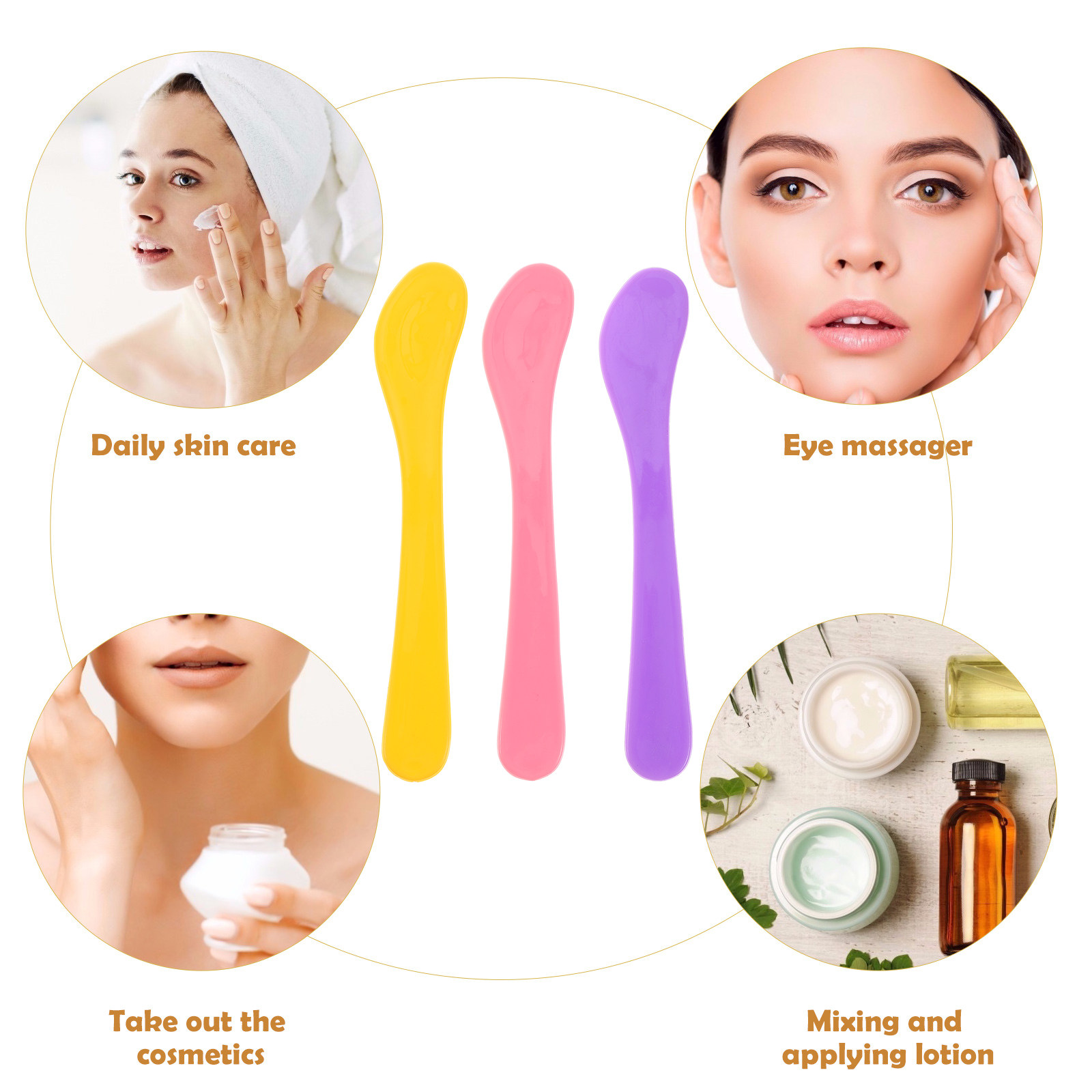 Beauty Makeup Cream - 10Pcs Makeup Spatula Plastic Facial Mask