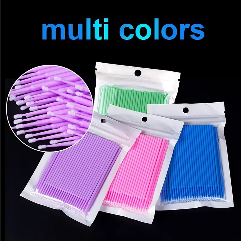 Beauty Makeup Remover - 100PCS Eyelash Cleaning Brush Highly Colorful
