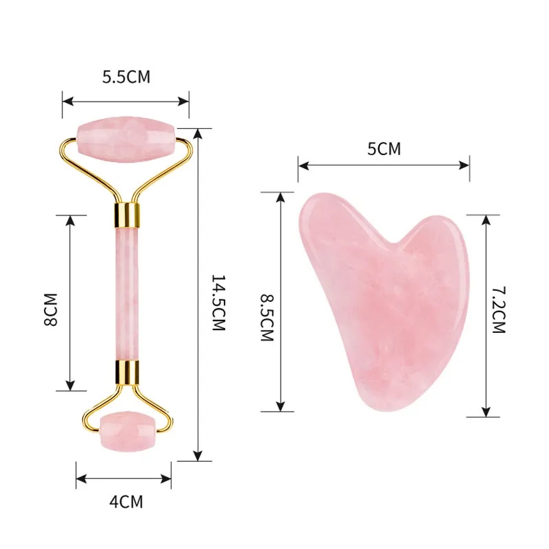 Rose Quartz Gouache Scraper Fa - Jade Roller Gua Sha 评论和价格