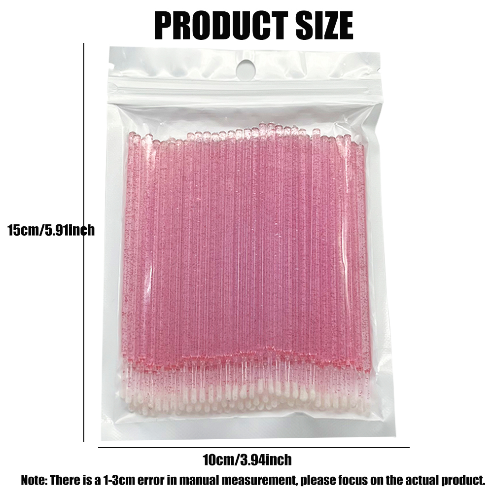 100pcs Eyelash Cleaning Brushe - Beauty Makeup Remover 评论和价格