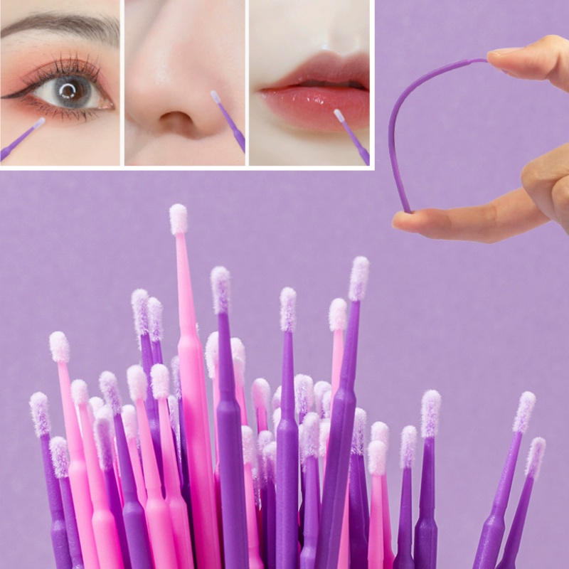 100/500pcs Eyelash Cleaning Br - Beauty Makeup Remover 评论和价格