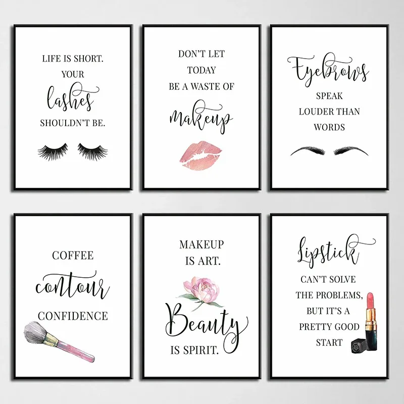 Makeup Quotes Poster Eyelash E - Beauty Of Makeup Quotes 评论和价格