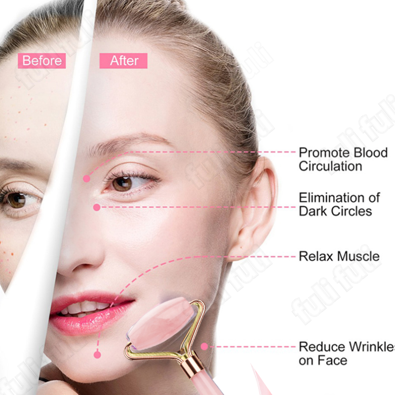 Rose Quartz Powder Crystal Jad - Jade Roller Gua Sha 评论和价格