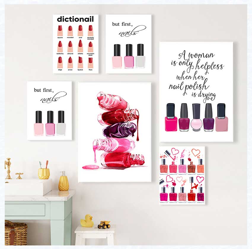 Art Posters and Prints Nail Te - Beauty Of Makeup Quotes 评论和价格