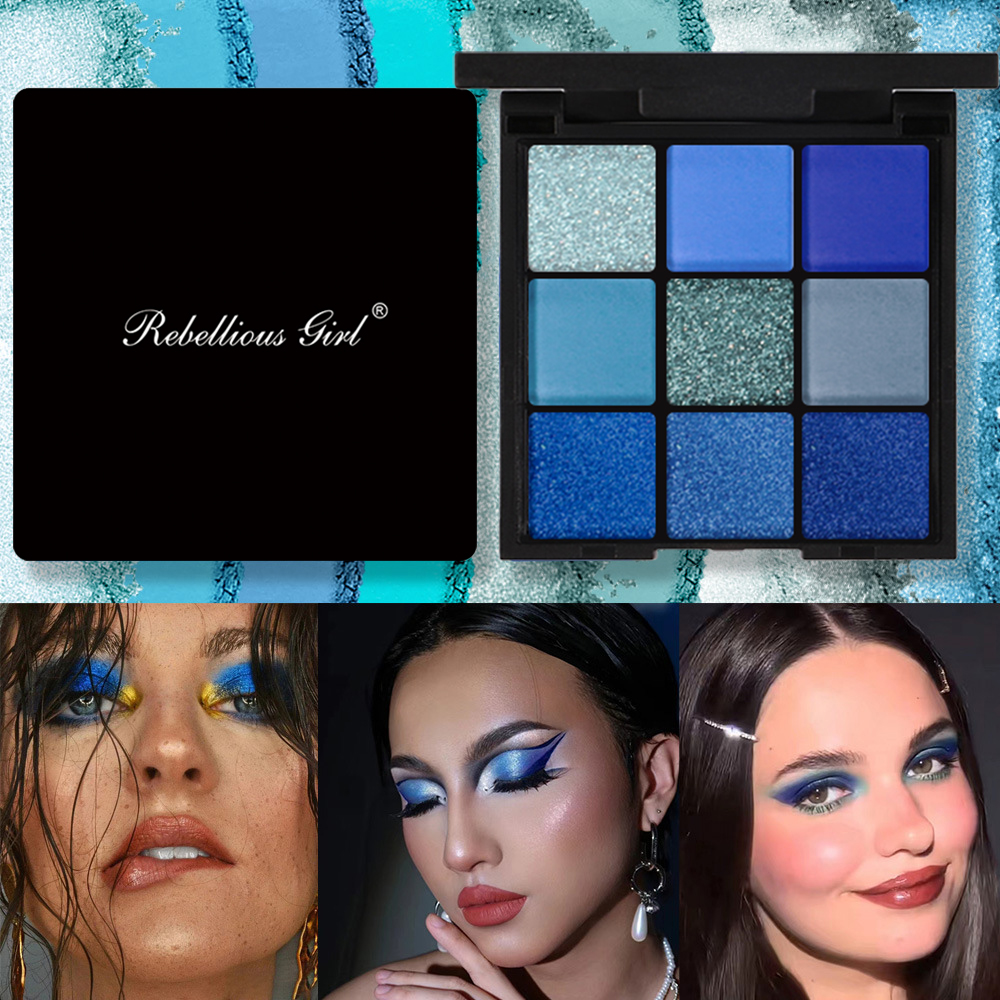 9 Color Eyeshadow Palette Blue - Beauty Makeup Palette 评论和价格