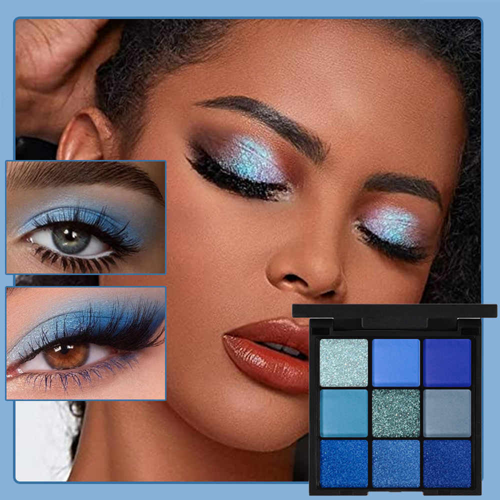 9 Color Eyeshadow Palette Blue - Beauty Makeup Palette 评论和价格