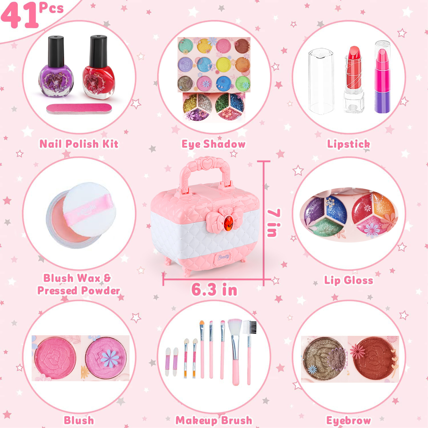 Kids Makeup Toy Kit for Girls, - Beauty Makeup For Girl 评论和价格
