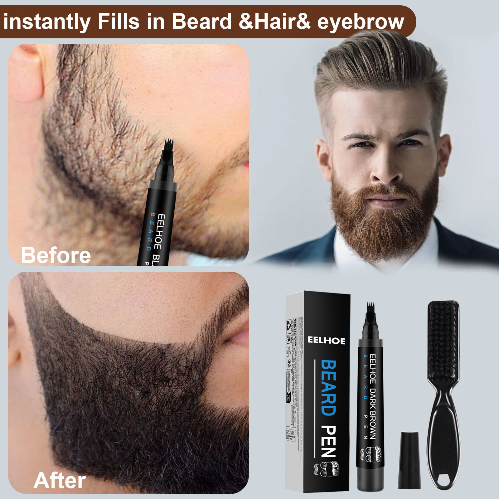Beard Fillering Pen Kit Thicke - Makeup And Beauty 评论和价格