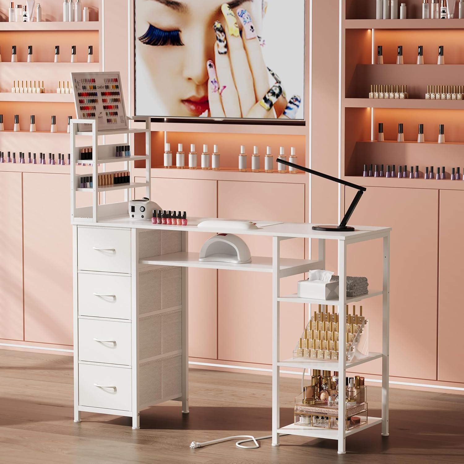 Manicure Table Nail Desk for N - Beauty Makeup Workshop 评论和价格