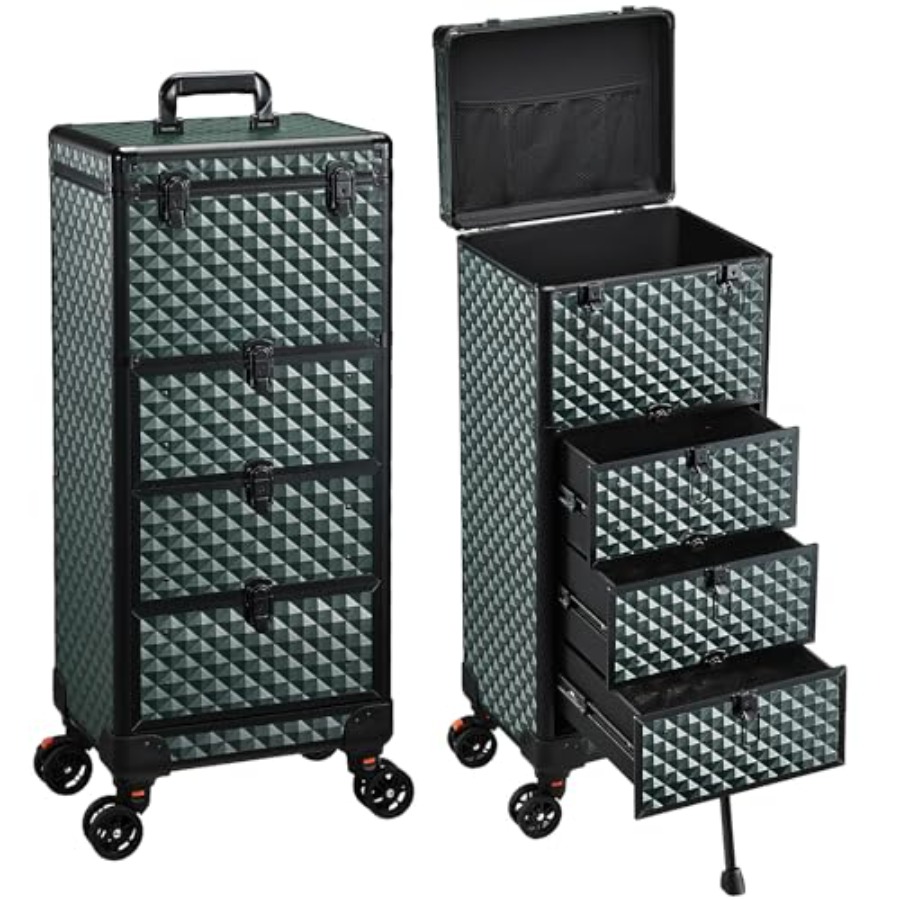Nail Trolley Cart with 3 Drawe - Makeup And Beauty 评论和价格