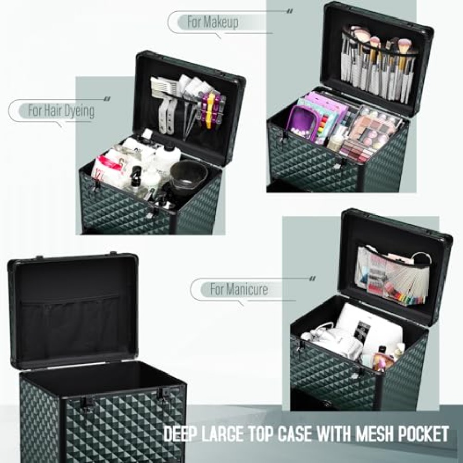 Nail Trolley Cart with 3 Drawe - Makeup And Beauty 评论和价格