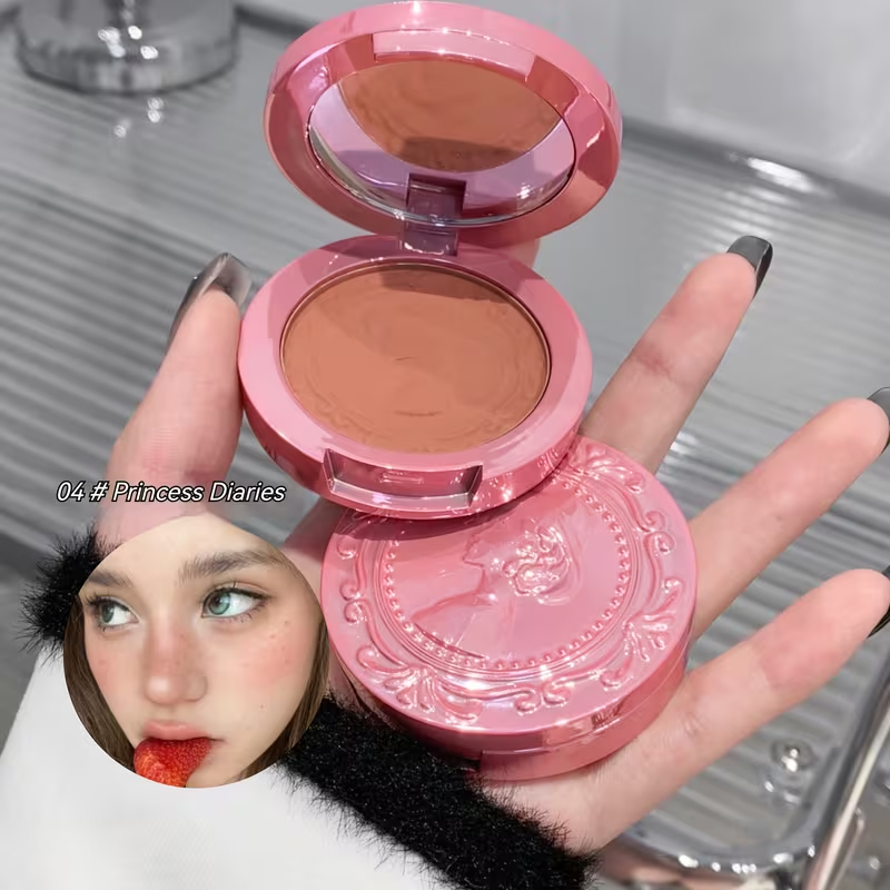 3D Embossed Girl's Blush Press - Beauty Makeup Palette 评论和价格