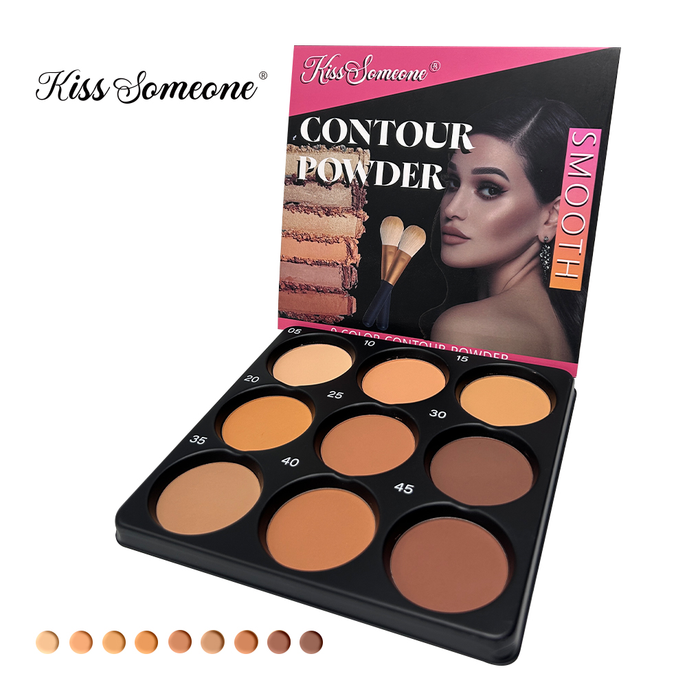 9 Color Powder Contour Palette - Beauty Makeup Palette 评论和价格