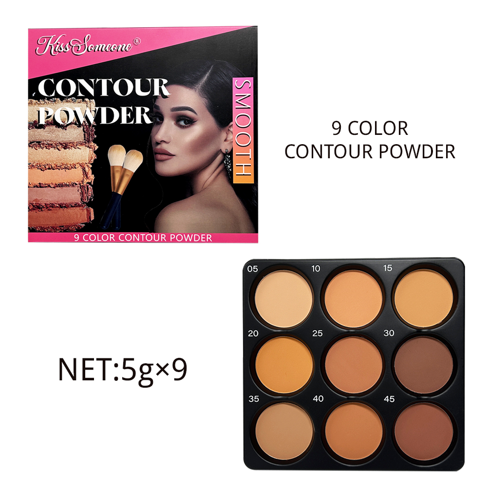 9 Color Powder Contour Palette - Beauty Makeup Palette 评论和价格