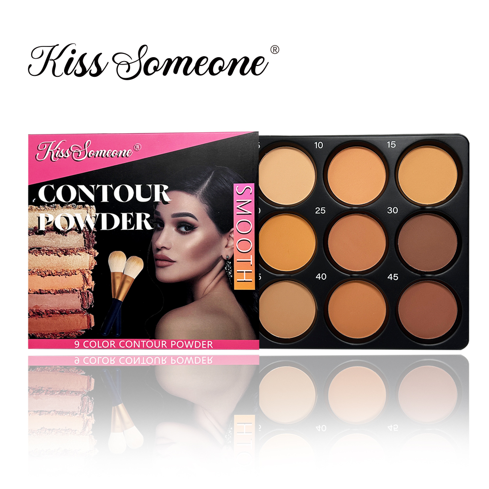 9 Color Powder Contour Palette - Beauty Makeup Palette 评论和价格