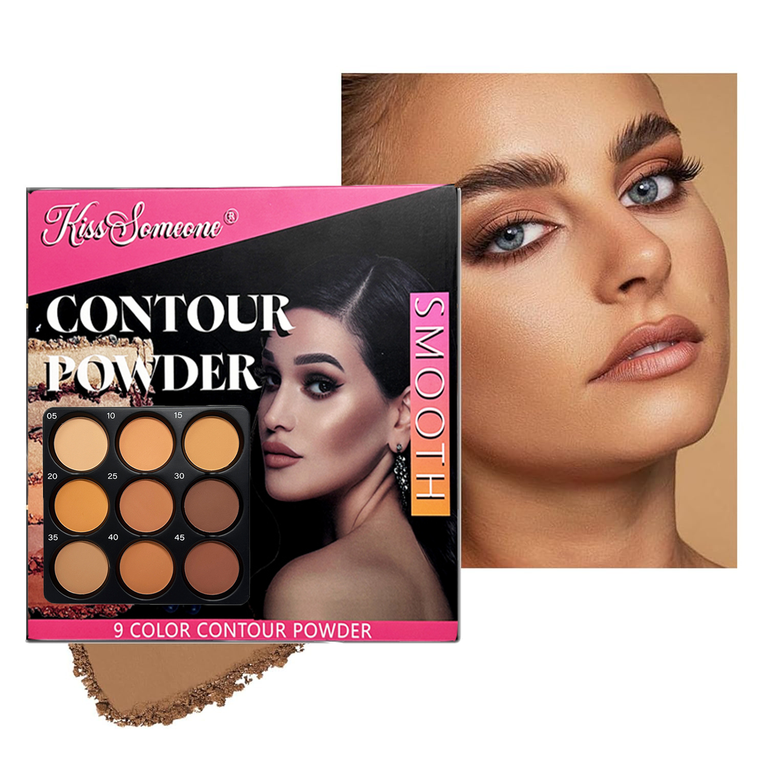 9 Color Powder Contour Palette - Beauty Makeup Palette 评论和价格