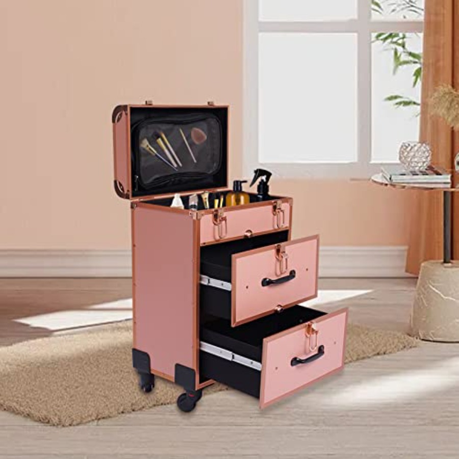 3-Tier Aluminum Rolling Makeup - Makeup And Beauty 评论和价格