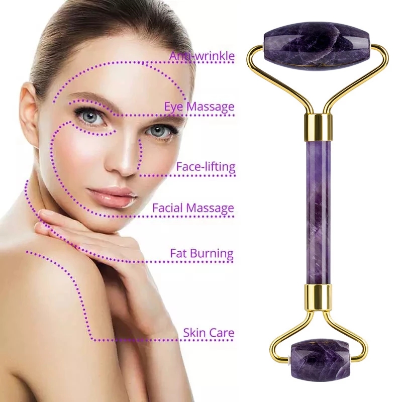 Natural Amethyst RollerJade Se - Jade Roller Gua Sha 评论和价格