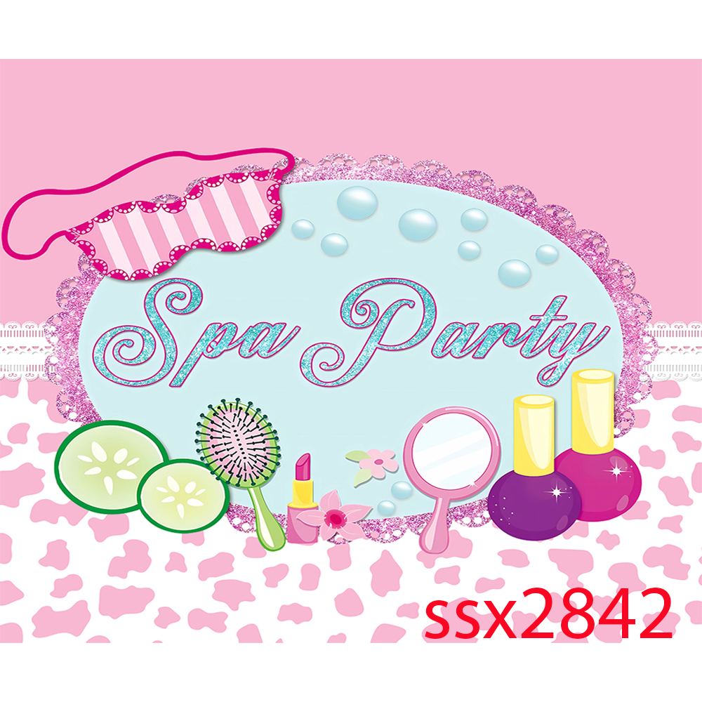 Spa Party Theme Backdrop for P - Beauty Makeup Girl Photo 评论和价格