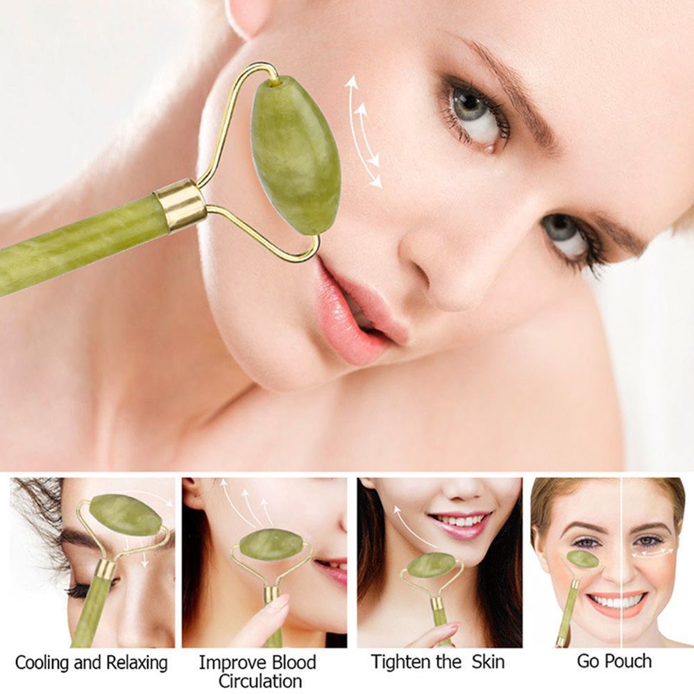 Jade Stone Face Roller Beauty  - Jade Roller Gua Sha 评论和价格