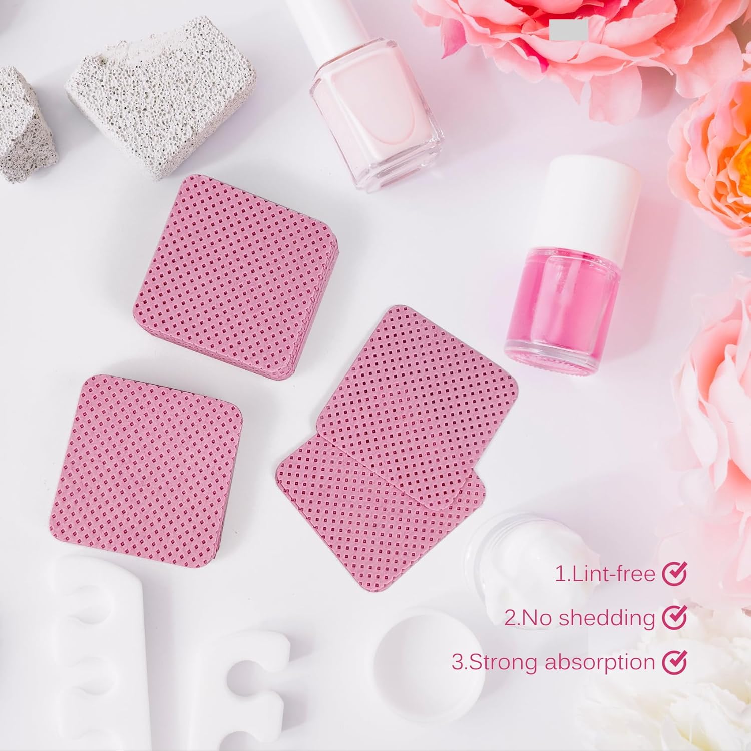 600 Lint-Free Nail Wipes, Non- - Gel Nail Polish 评论和价格