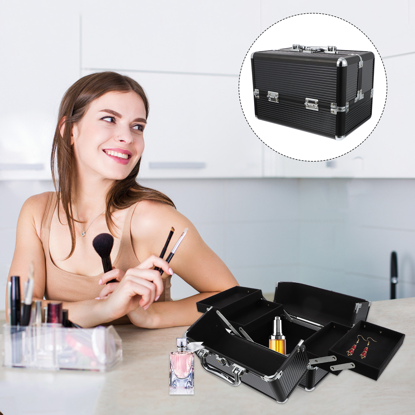 Makeup Case Handheld Storage C - Beauty Makeup For Girl 评论和价格