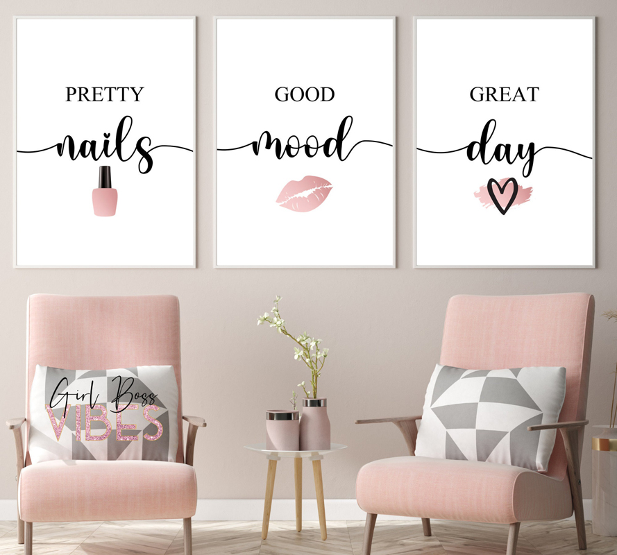 Nordic Pink Woman Red Lip Nail - Beauty Of Makeup Quotes 评论和价格