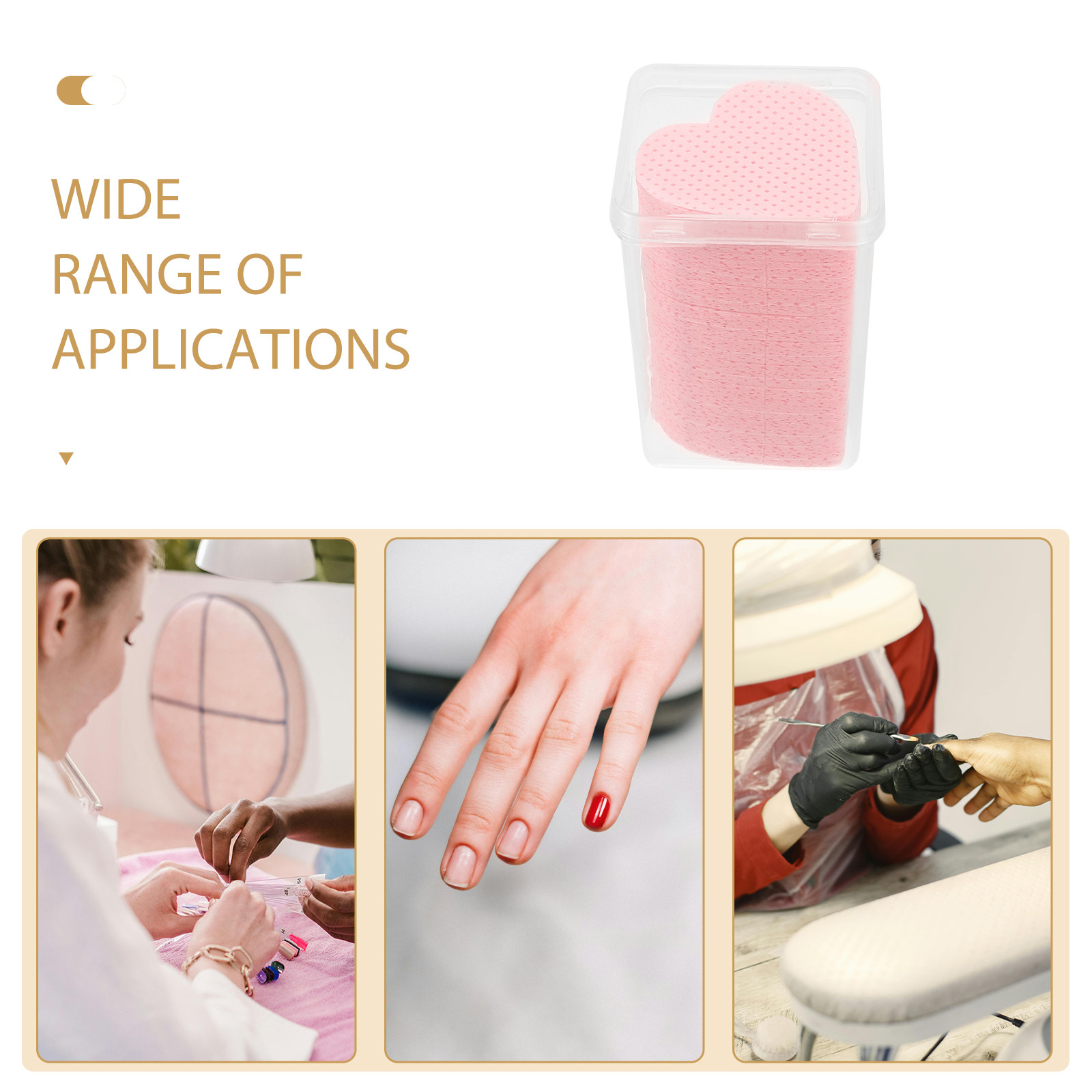 200 Sheets Heart-Shaped Cotton - Gel Nail Polish 评论和价格