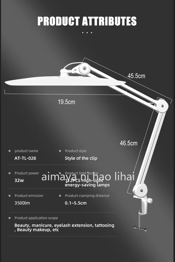 LED Long Arm Desk Lamp Makeup  - Beauty Works Makeup 评论和价格