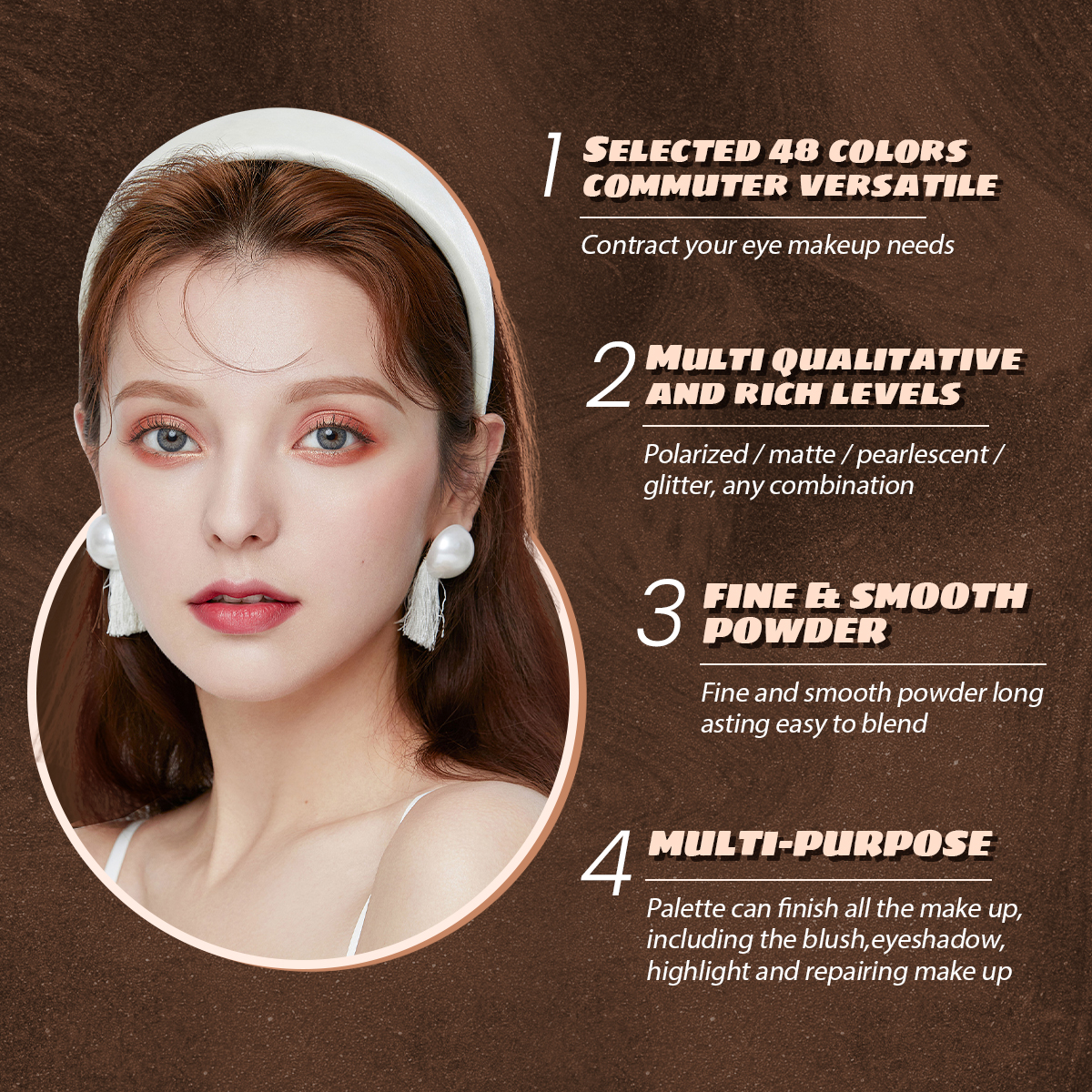 IMAGIC 48-Color Eyeshadow Matt - Beauty Makeup Images 评论和价格