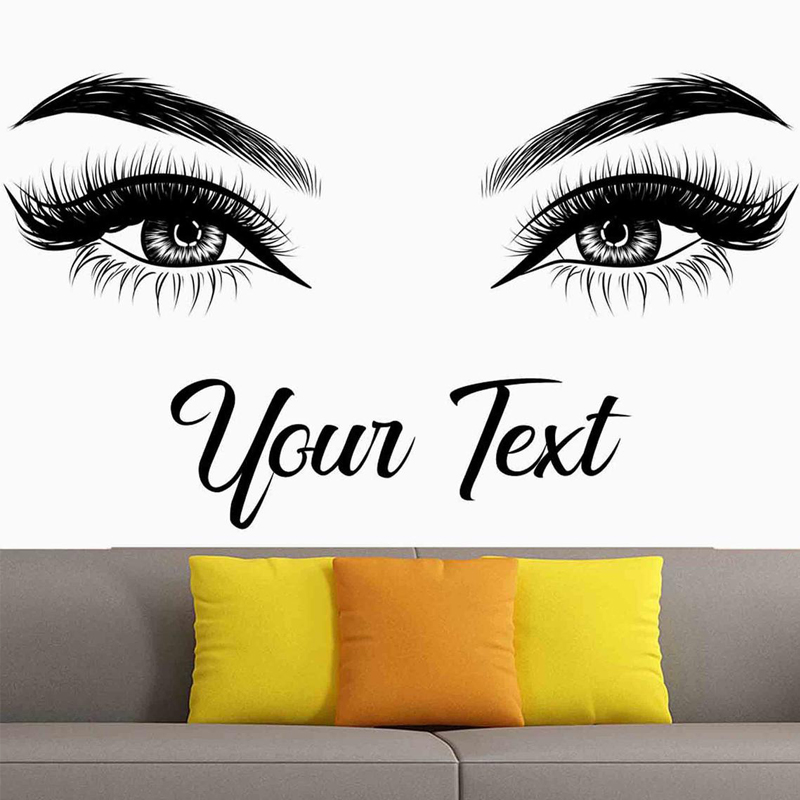 Eyelashes Brows Wall Decal Bea - Beauty Of Makeup Quotes 评论和价格