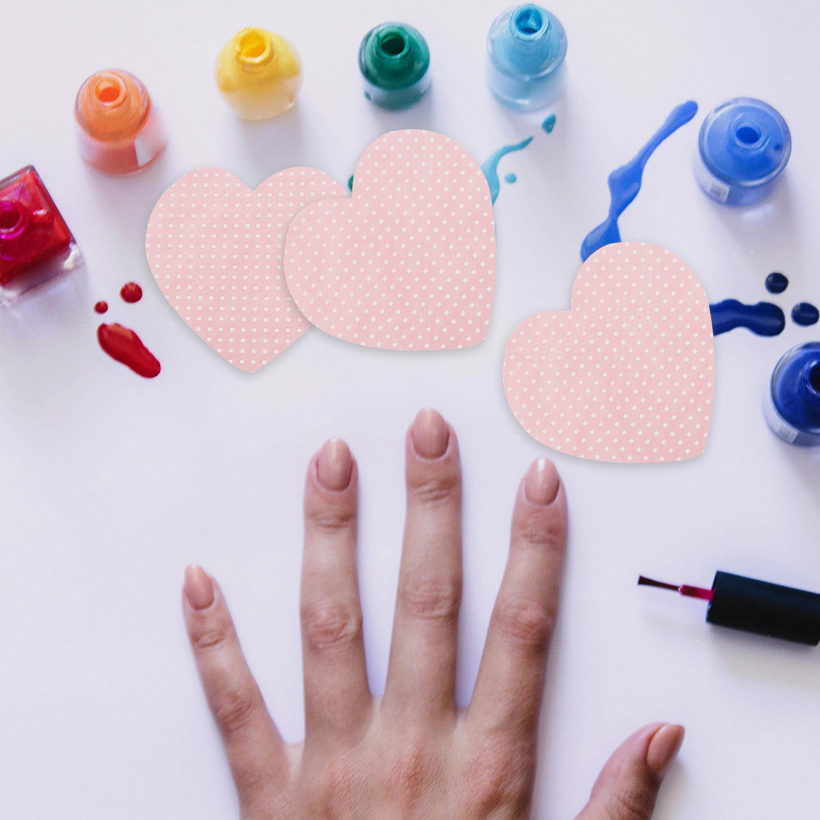 Heart-Shaped Nail Cleaning Pad - Gel Nail Polish 评论和价格