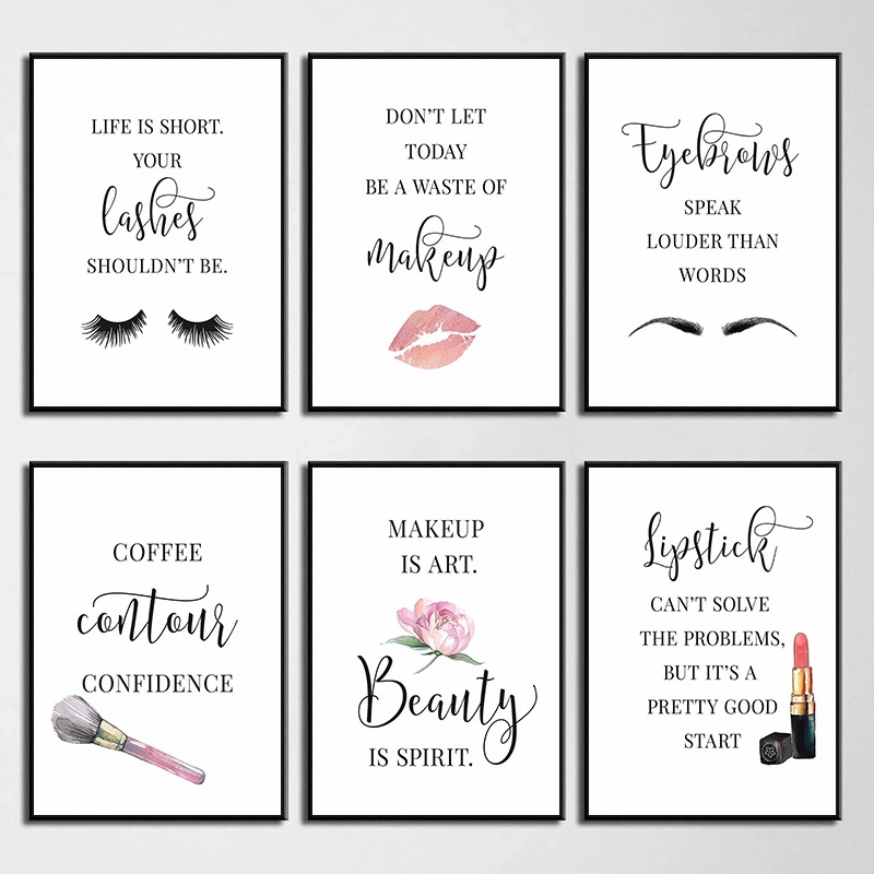 Makeup Quotes Poster Eyelash E - Beauty Of Makeup Quotes 评论和价格