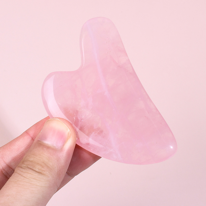 Hot Selling A+Rose Quartz Gua  - Jade Roller Gua Sha 评论和价格