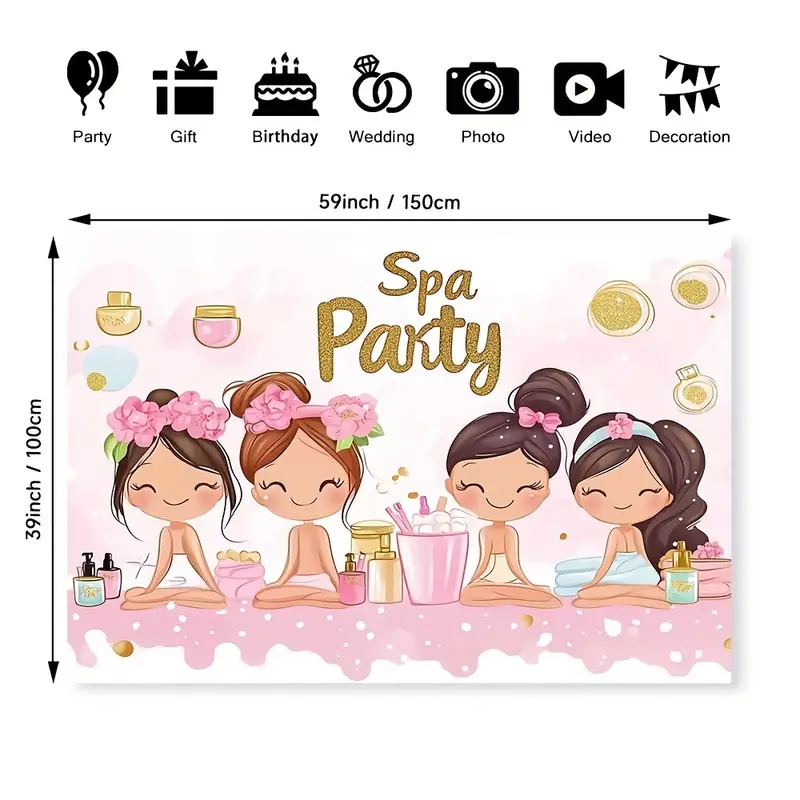 Birthday Party Banner Backgrou - Beauty Makeup Girl Photo 评论和价格