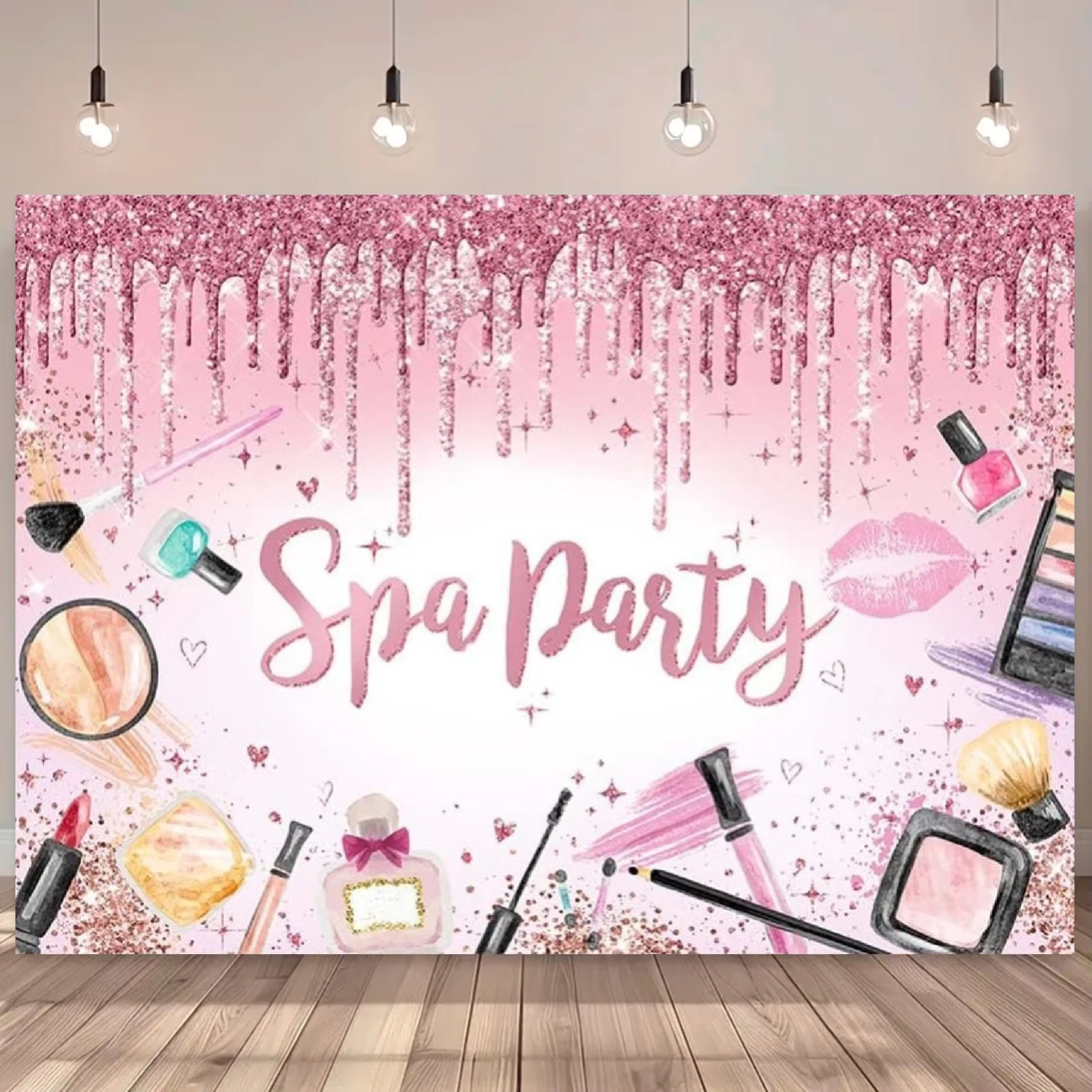 Birthday Party Banner Backgrou - Beauty Makeup Girl Photo 评论和价格
