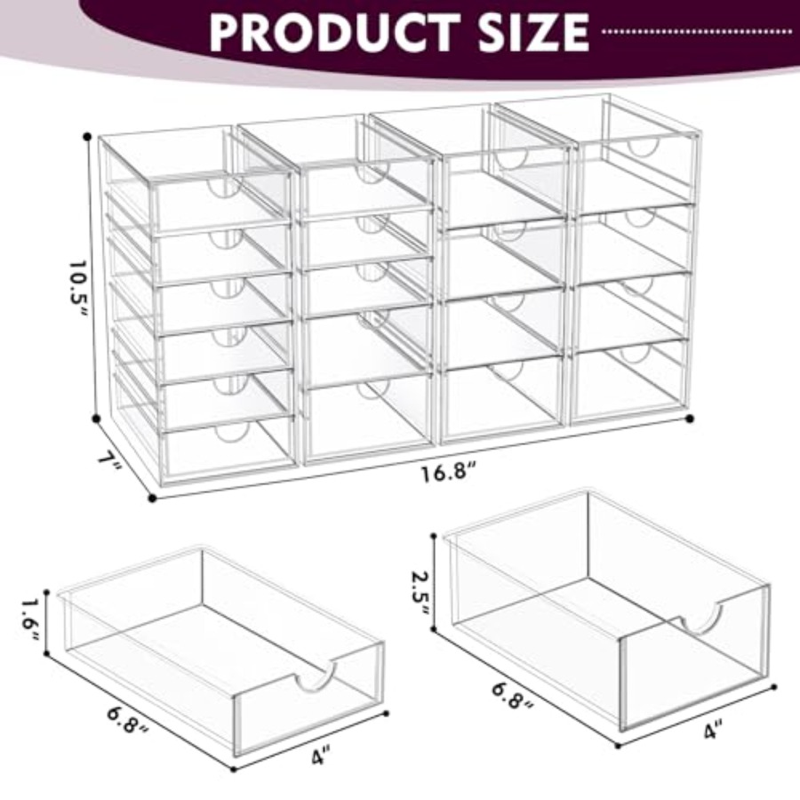 Acrylic Makeup Organizer with, - Beauty Makeup Palette 评论和价格