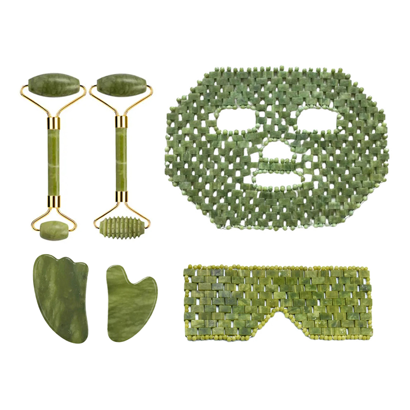 Natural Xiuyan Jade Facial Mas - Jade Roller Gua Sha 评论和价格