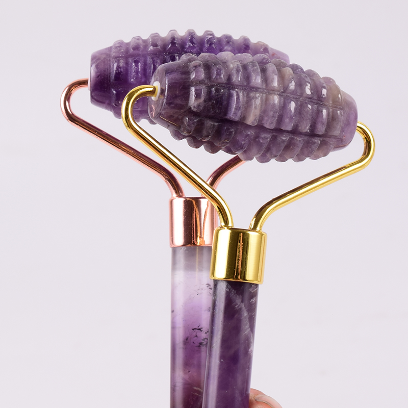 Amethyst Sawtooth Face Roller  - Jade Roller Gua Sha 评论和价格