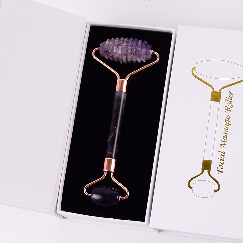Amethyst Sawtooth Face Roller  - Jade Roller Gua Sha 评论和价格