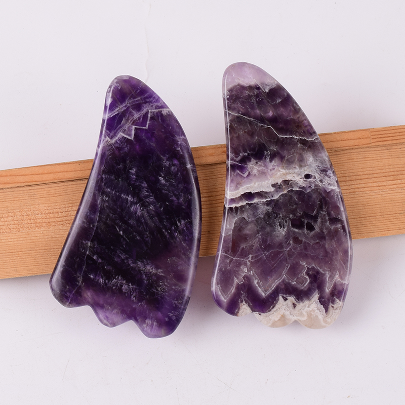 Amethyst Sawtooth Face Roller  - Jade Roller Gua Sha 评论和价格
