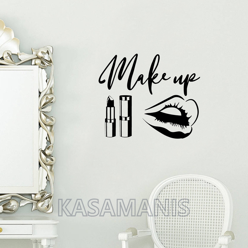 MakeUp Quote Wall Art Decals B - Beauty Of Makeup Quotes 评论和价格