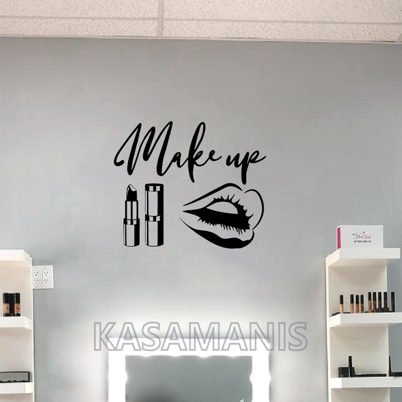 MakeUp Quote Wall Art Decals B - Beauty Of Makeup Quotes 评论和价格