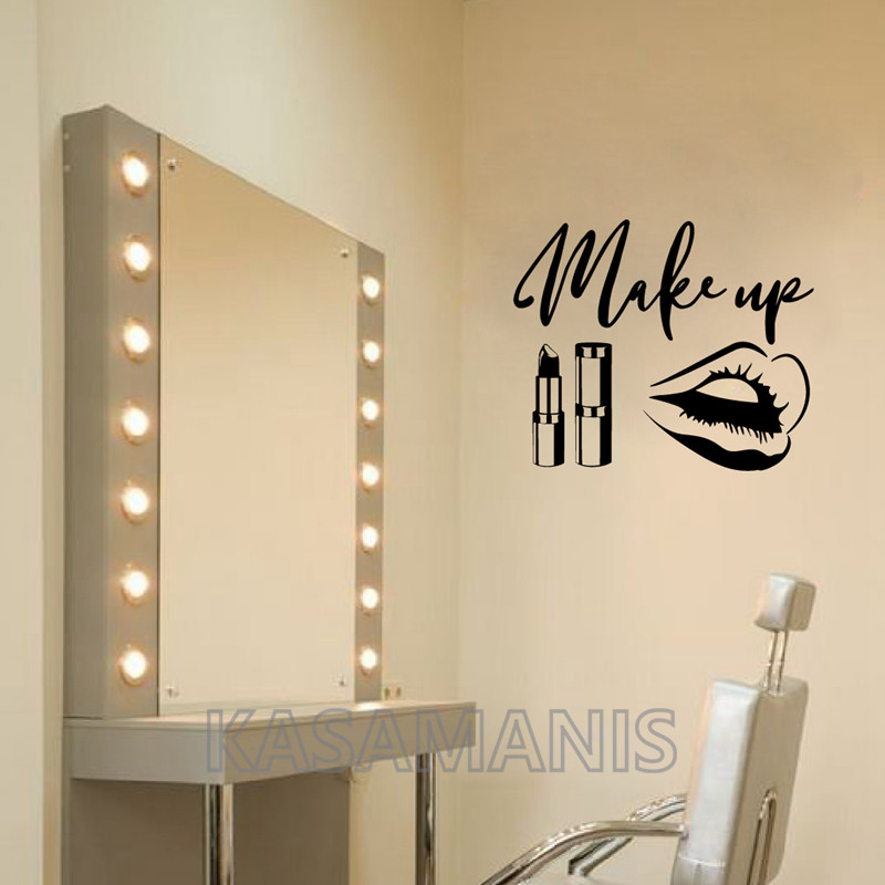 MakeUp Quote Wall Art Decals B - Beauty Of Makeup Quotes 评论和价格