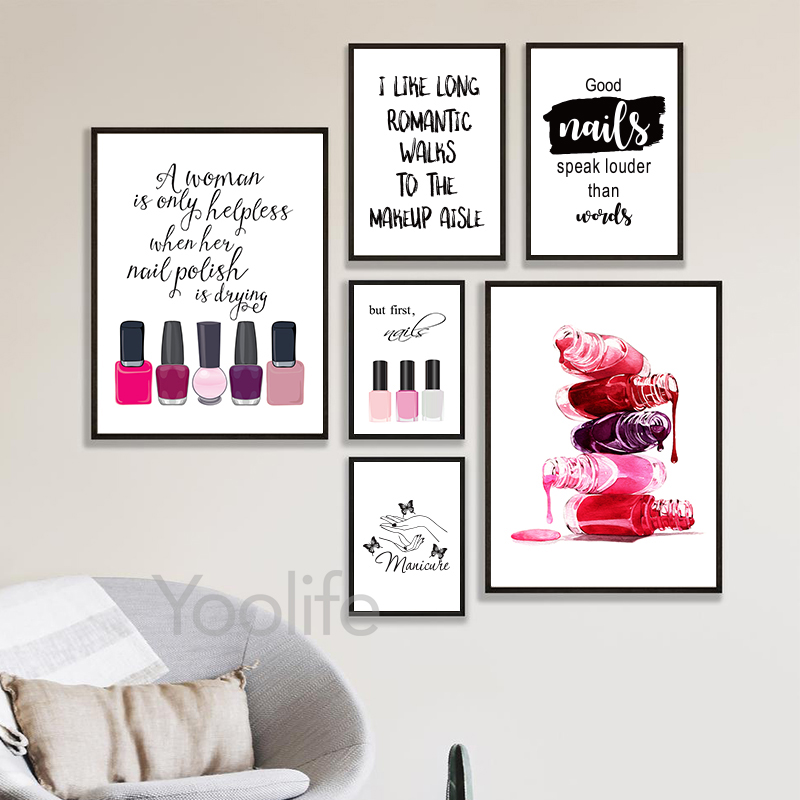 Nail Salon Quotes Makeup Wall  - Beauty Of Makeup Quotes 评论和价格