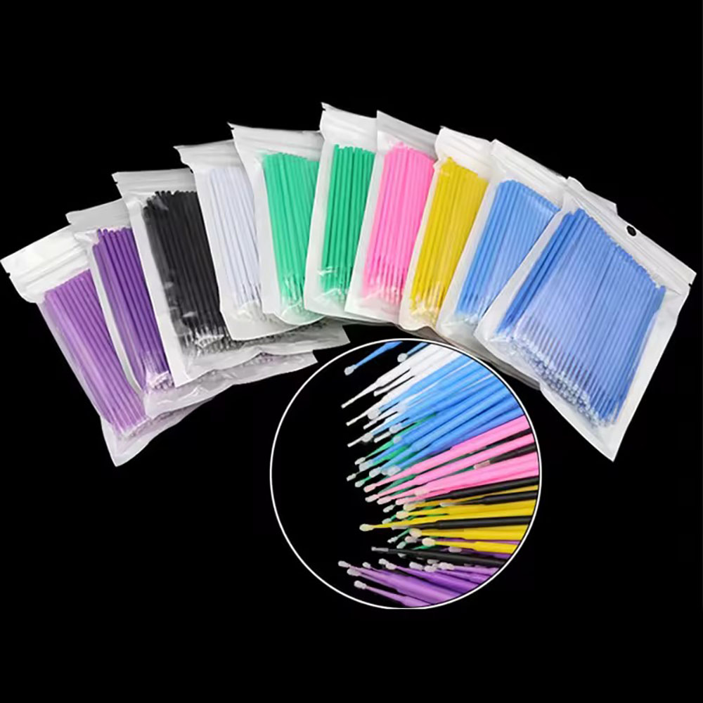 100PCS Eyelash Cleaning Brush  - Beauty Makeup Remover 评论和价格